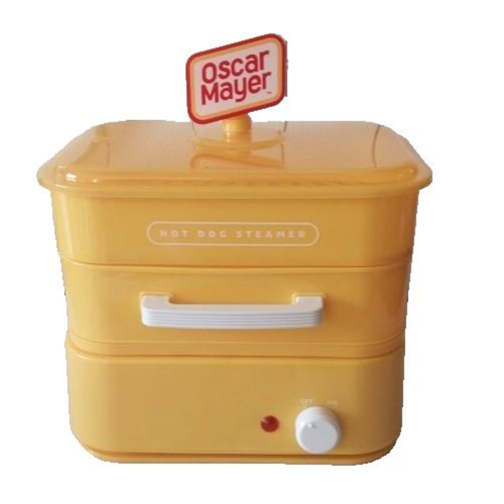 Oscar Mayer Diner Style Yellow 8 Hot Dog Steamer 4 Bun Warmer Rotary Knob